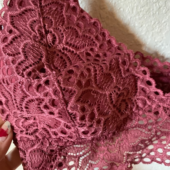 Charlotte Russe pink lace bralette - Picture 3 of 3